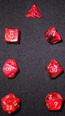 Vortex Burgundy w/gold 7-die set